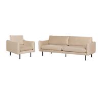 Living Room Set 4 Seater VINTERBRO Velvet Beige