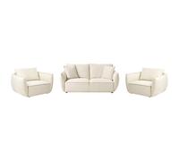 Beliani Living Room Set 5 Seater Kunes Fabric Light Beige