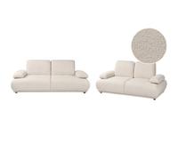 Beliani Living Room Set 5 Seater Nacka Boucle Beige