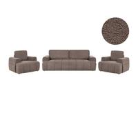 Beliani Living Room Set 5 Seater Narilla Boucle Taupe