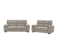 Beliani Living Room Set 5 Seater Vogar Fabric Light Brown