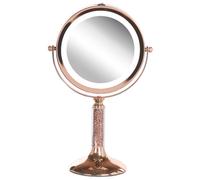 Beliani Makeup Mirror Led Baixas Rose Gold