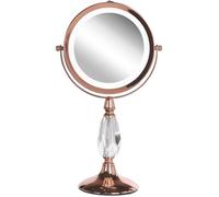 Beliani Makeup Mirror Led Maury Rose Gold