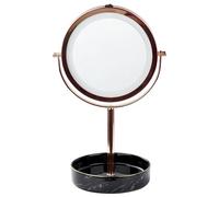 Beliani Makeup Mirror Led Savoie Rose Gold