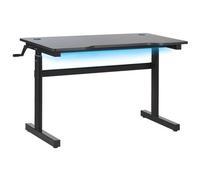 Manual Adjustable Gaming Desk DURBIN Black 120 cm 60 cm RGB LED