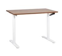 Beliani Manual Adjustable Standing Desk DESTINAS Brown/ White 120 cm 72 cm, Brown