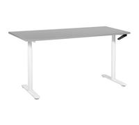 Beliani Manual Adjustable Standing Desk Destinas Grey/ White 160 Cm 72 Cm