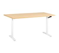 Beliani Manual Adjustable Standing Desk Destinas Light Brown/ White 160 Cm 72 Cm