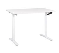 Beliani Manual Adjustable Standing Desk Destinas White 120 Cm 72 Cm