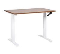 Manual Adjustable Standing Desk DESTINES Brown/ White 120 cm 72 cm