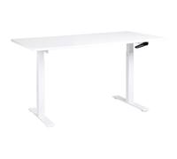 Beliani Manual Adjustable Standing Desk Destines 160 Cm 72 Cm White