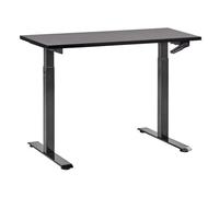 Beliani Manual Adjustable Standing Desk Destines Black 120 Cm 72 Cm