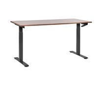 Beliani Manual Adjustable Standing Desk Destines Brown/ Black 160 Cm 72 Cm