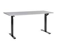 Beliani Manual Adjustable Standing Desk DESTINES Grey/ Black 160 cm 72 cm, Grey