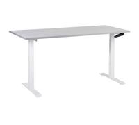 Beliani Manual Adjustable Standing Desk Destines Grey/ White 160 Cm 72 Cm