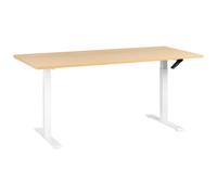 Beliani Manual Adjustable Standing Desk Destines Light Brown/ White 180 Cm 72 Cm