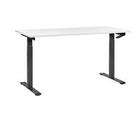 Beliani Manual Adjustable Standing Desk Destines White/ Black 160 Cm 72 Cm