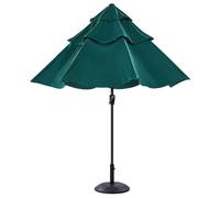 Beliani Market Garden Emerald Green Parasol 285Cm Octagonal Crank Umbrella