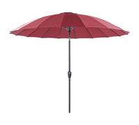 Beliani Market Parasol 255cm Baia Dark Red, Red