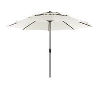 Beliani Market Parasol 285 Cm Bibione Light Beige