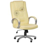 Massage Chair with Heating GRANDEUR Faux Leather Beige