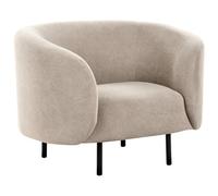 Beliani Minimalist Armchair Loen Fabric Taupe