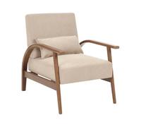 Beliani Minimalist Armchair Skara Fabric Beige