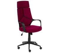 Beliani Minimalist Office Chair Delight Burgundy