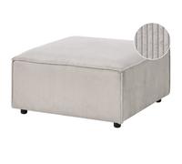 Beliani Minimalist Ottoman Ardal Corduroy Taupe