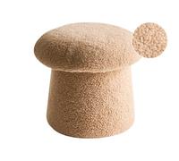 Beliani Minimalist Pouffe Eufaula Boucle Beige