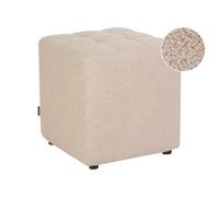 Beliani Minimalist Pouffe Kansas Boucle Beige