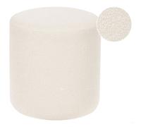Beliani Minimalist Pouffe Moab Boucle White