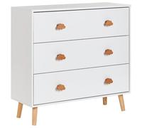 Beliani Modern 3 Drawer Chest Cloudy White