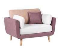 Beliani Modern Armchair Bolga Fabric Pink