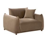 Beliani Modern Armchair Jubek Velvet Brown