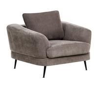 Beliani Modern Armchair Kjaer Chenille Taupe