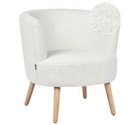 Beliani Modern Armchair Odenzen Boucle White