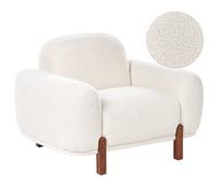 Beliani Modern Armchair Odnes Boucle White