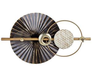 Beliani Modern Decorative Hanging Wall Art Abstract Accent Black and Gold Ruthenium