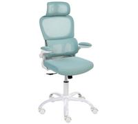 Beliani Modern Desk Chair Solis Fabric Blue
