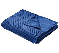 Beliani Modern Duvet Weighted Blanket Cover Polyester Fabric 135 x 200 cm Dotted Pattern Navy Blue Callisto