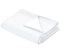 Beliani Modern Duvet Weighted Blanket Cover Polyester Fabric 135 x 200 cm Dotted Pattern White Callisto