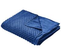 Beliani Modern Duvet Weighted Blanket Cover Polyester Fabric 150 x 200 cm Dotted Pattern Navy Blue Callisto