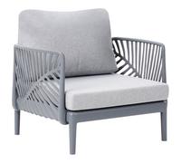 Beliani Garden Armchair Saturnia Grey, Grey