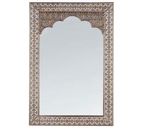 Beliani Modern Moroccan Rectangular Wall Mounted Mirror Copper Pali