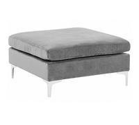 Beliani Modern Ottoman Evja Velvet Grey