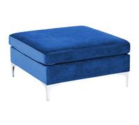 Beliani Modern Ottoman Evja Velvet Navy Blue