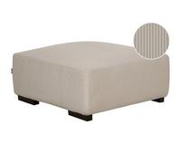 Beliani Modern Ottoman Lungo Corduroy Beige