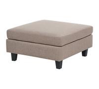 Beliani Modern Ottoman Unstad Fabric Brown