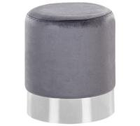 Beliani Modern Pouffe Brigitte Velvet Grey